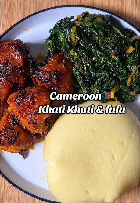 Fufu Corn & Khati Khati at All Aroma Restaurant, Bamenda